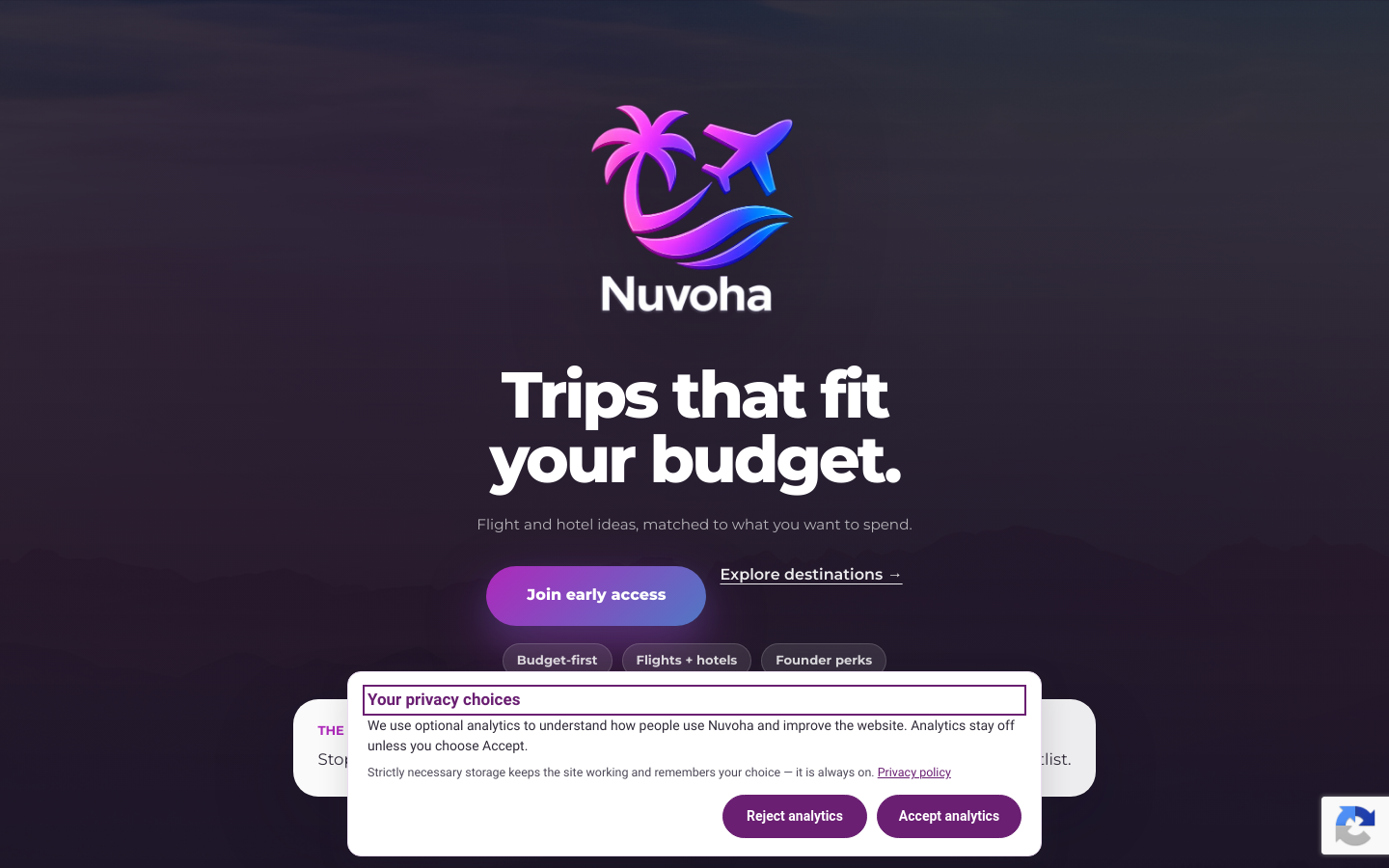 Above-the-fold capture of nuvoha.app