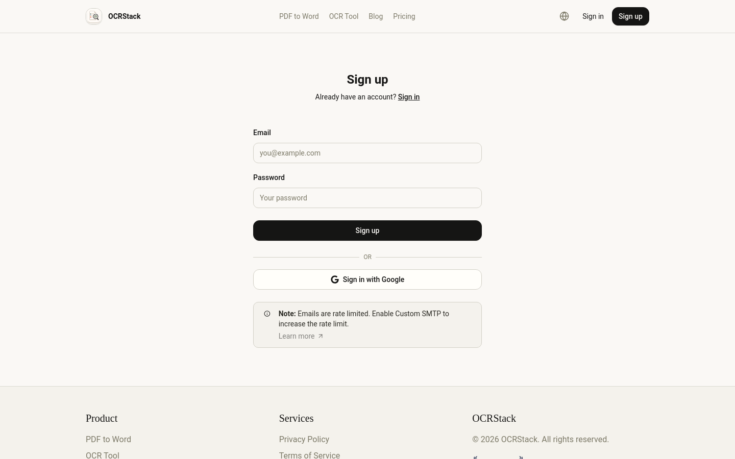 Sign Up
