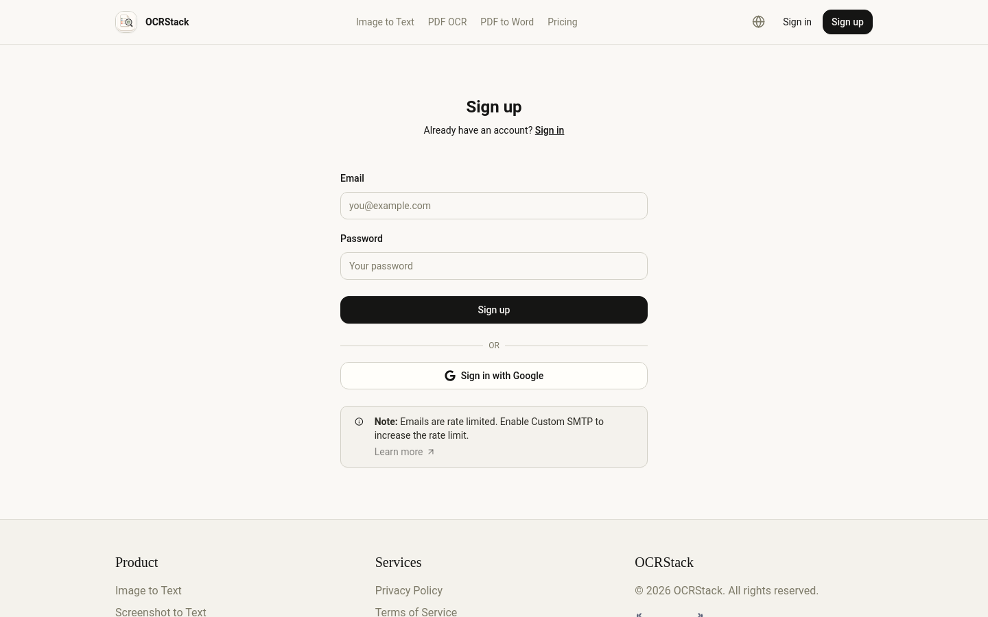 Sign Up