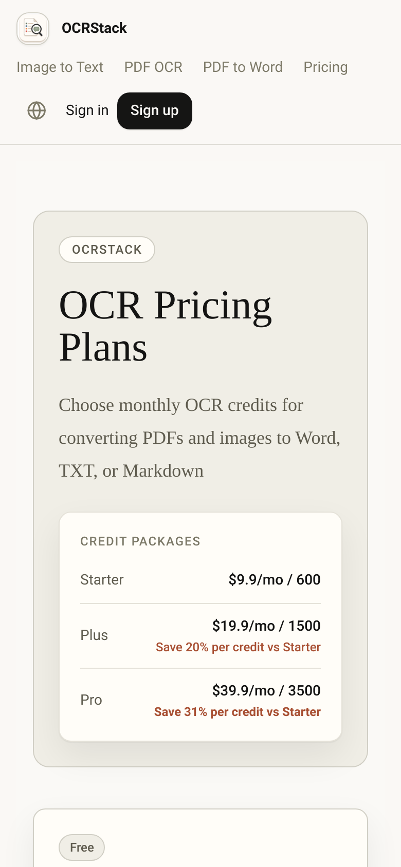 Pricing