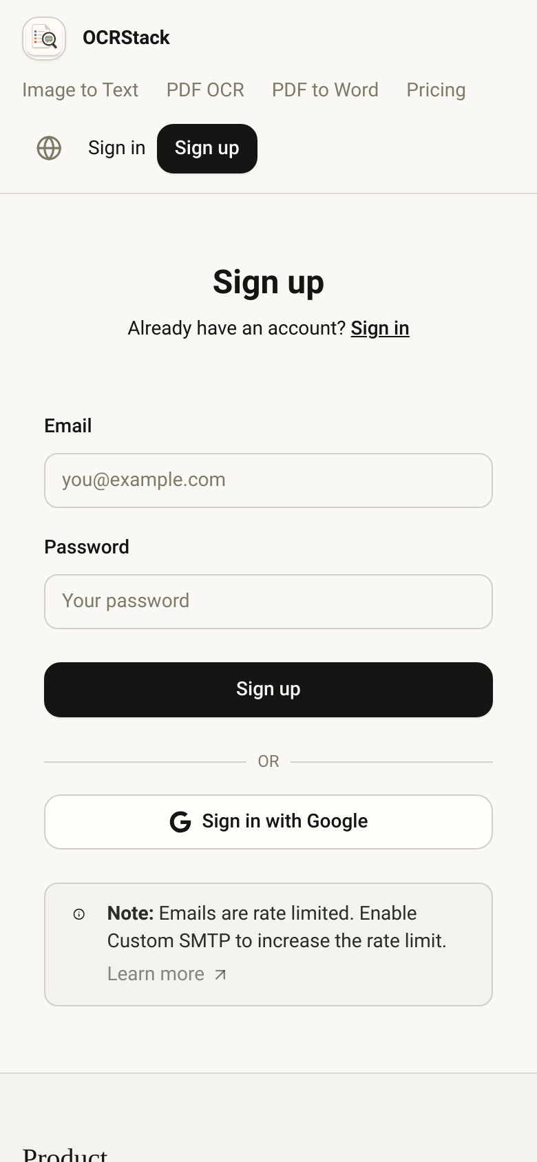 Sign Up
