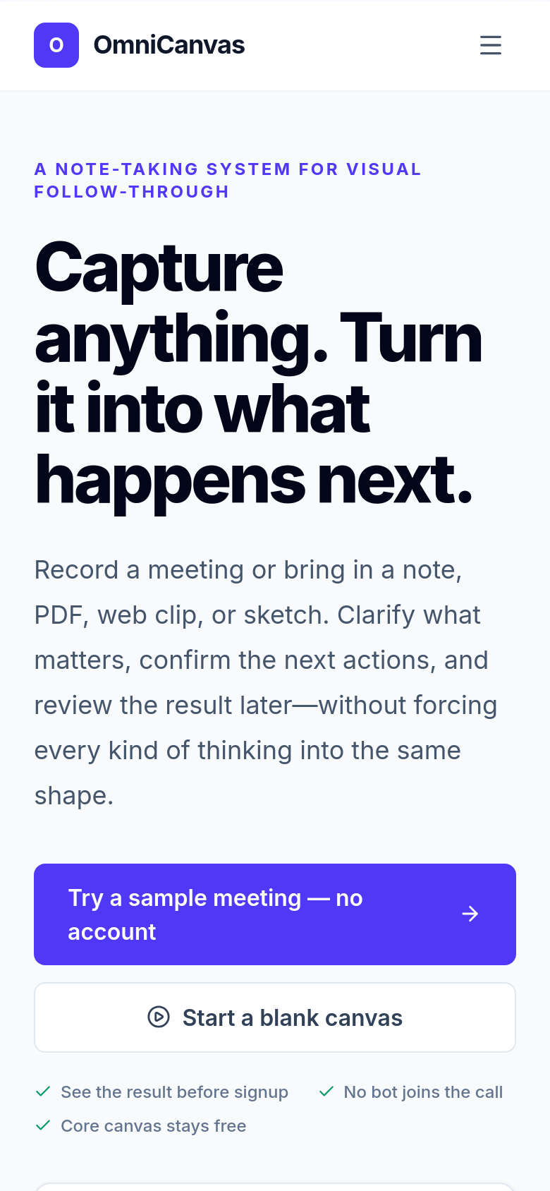 Homepage / Lander