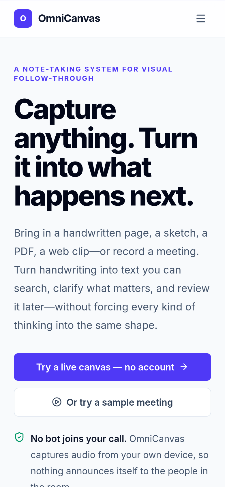Homepage / Lander