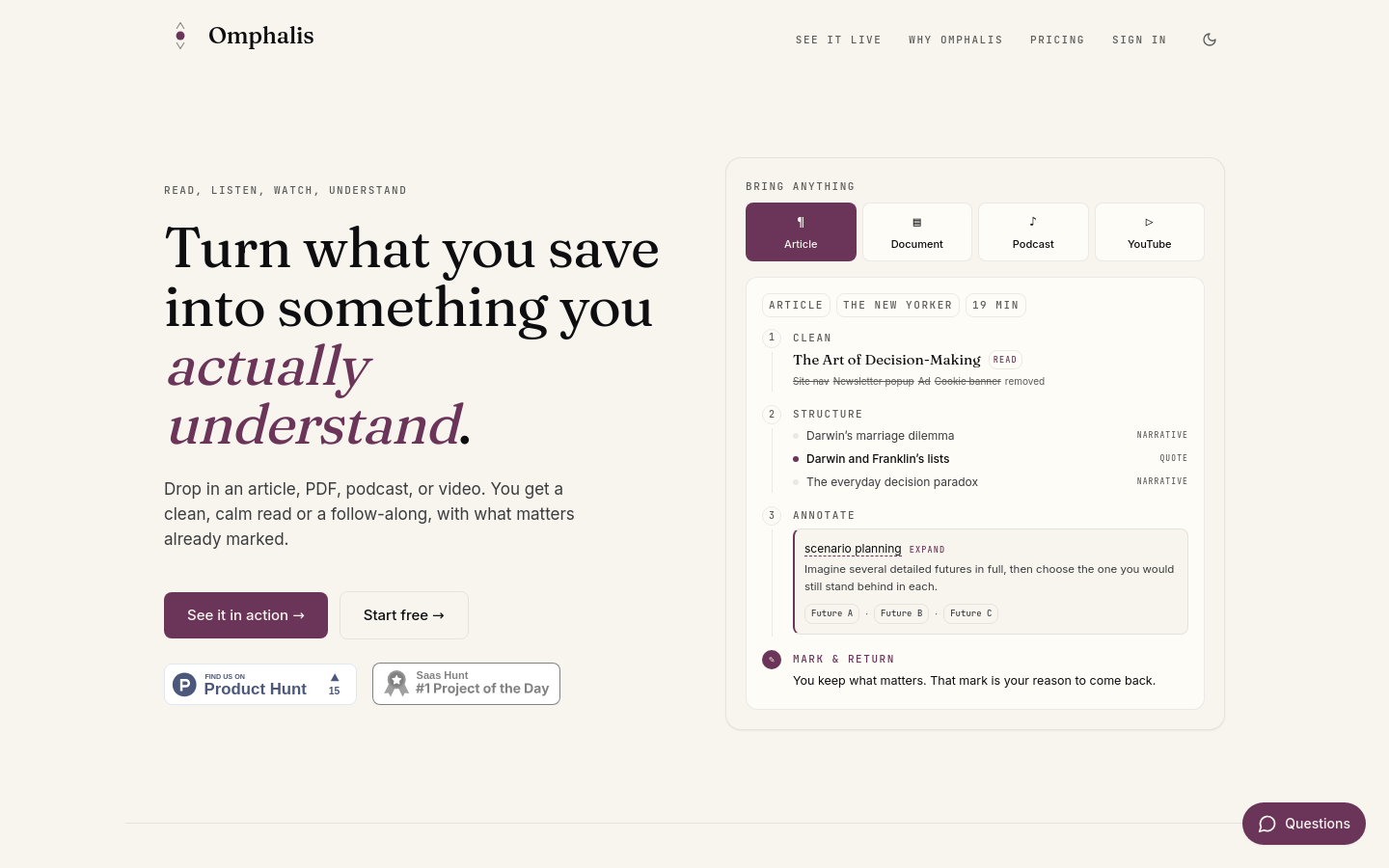 Captured Homepage / Lander