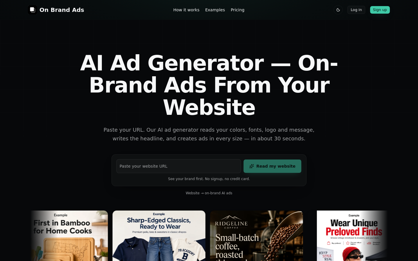 Captured Homepage / Lander