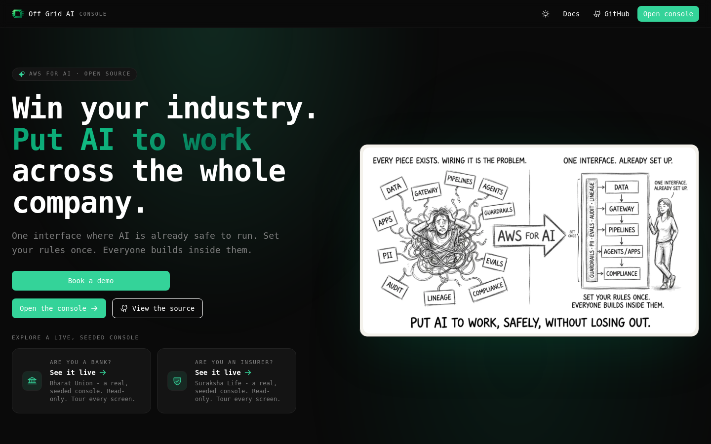 onprem-console.getoffgridai.co section