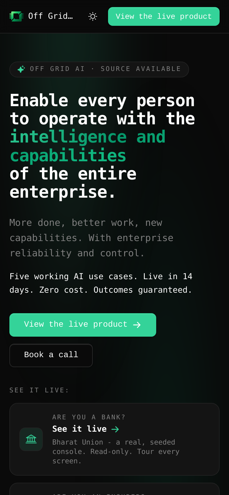 Homepage / Lander