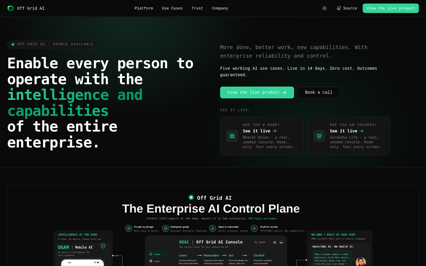 Captured Homepage / Lander