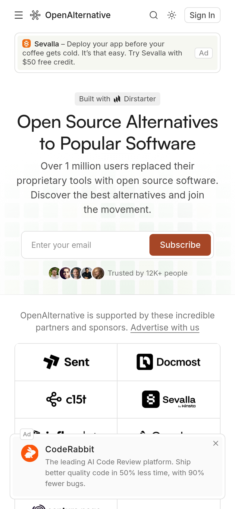 Homepage / Lander