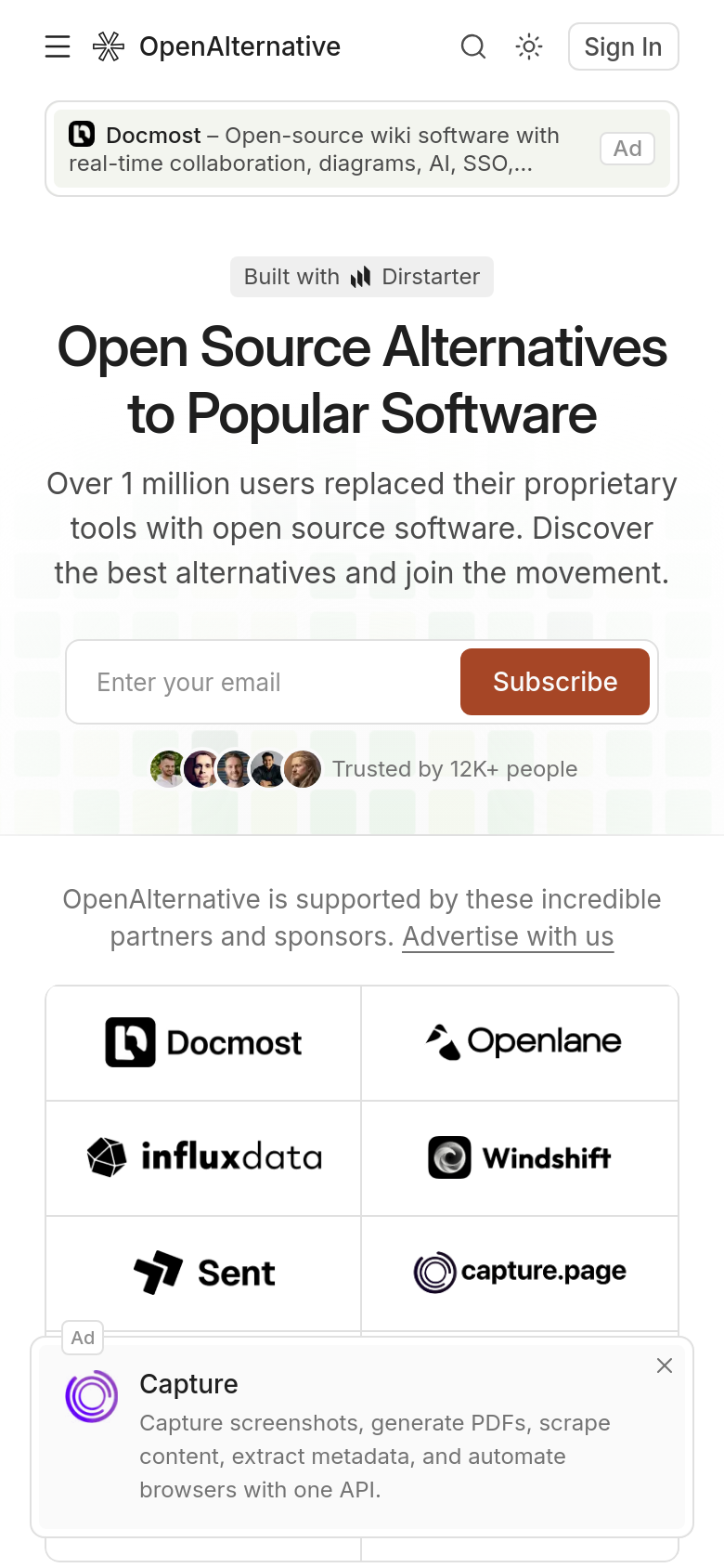 Homepage / Lander