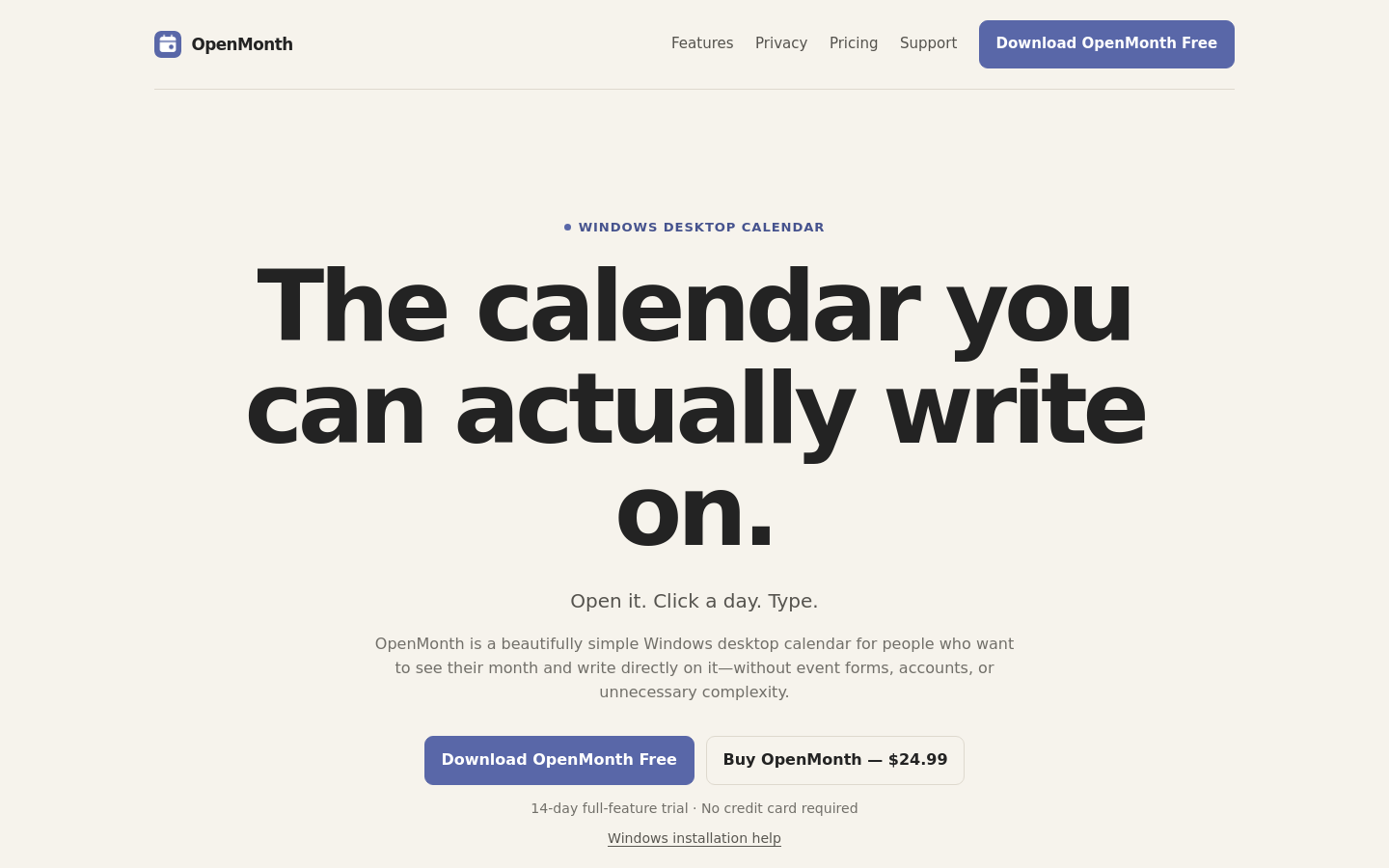 Captured Homepage / Lander