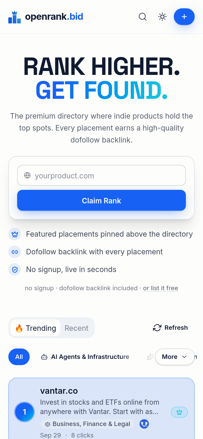 Homepage / Lander