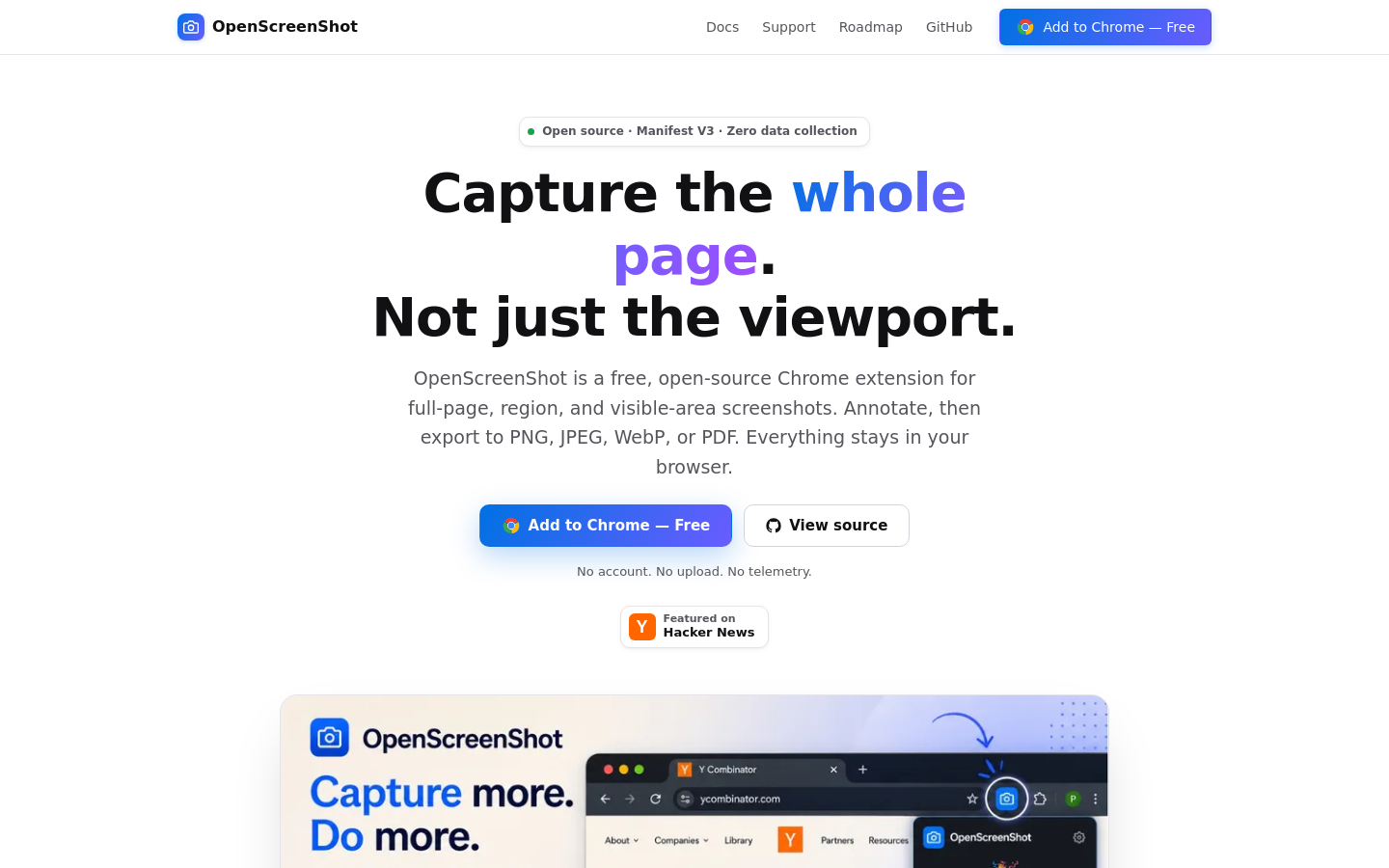 Captured Homepage / Lander