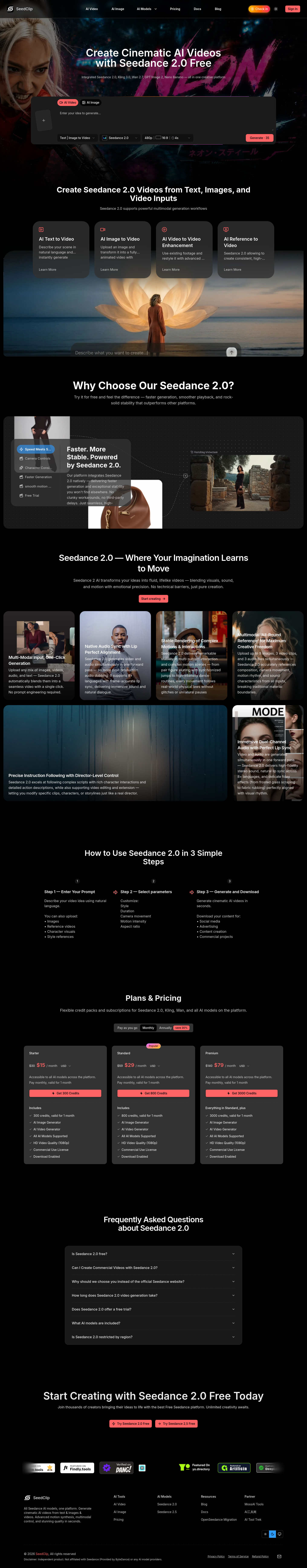 openseedance.org — The Pricing Page