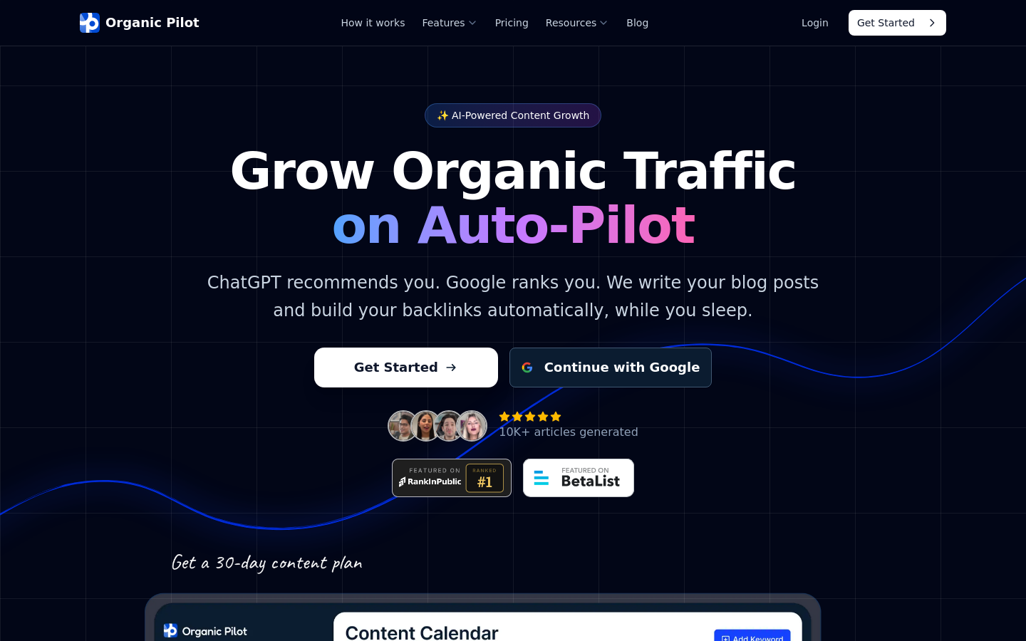 Captured Homepage / Lander