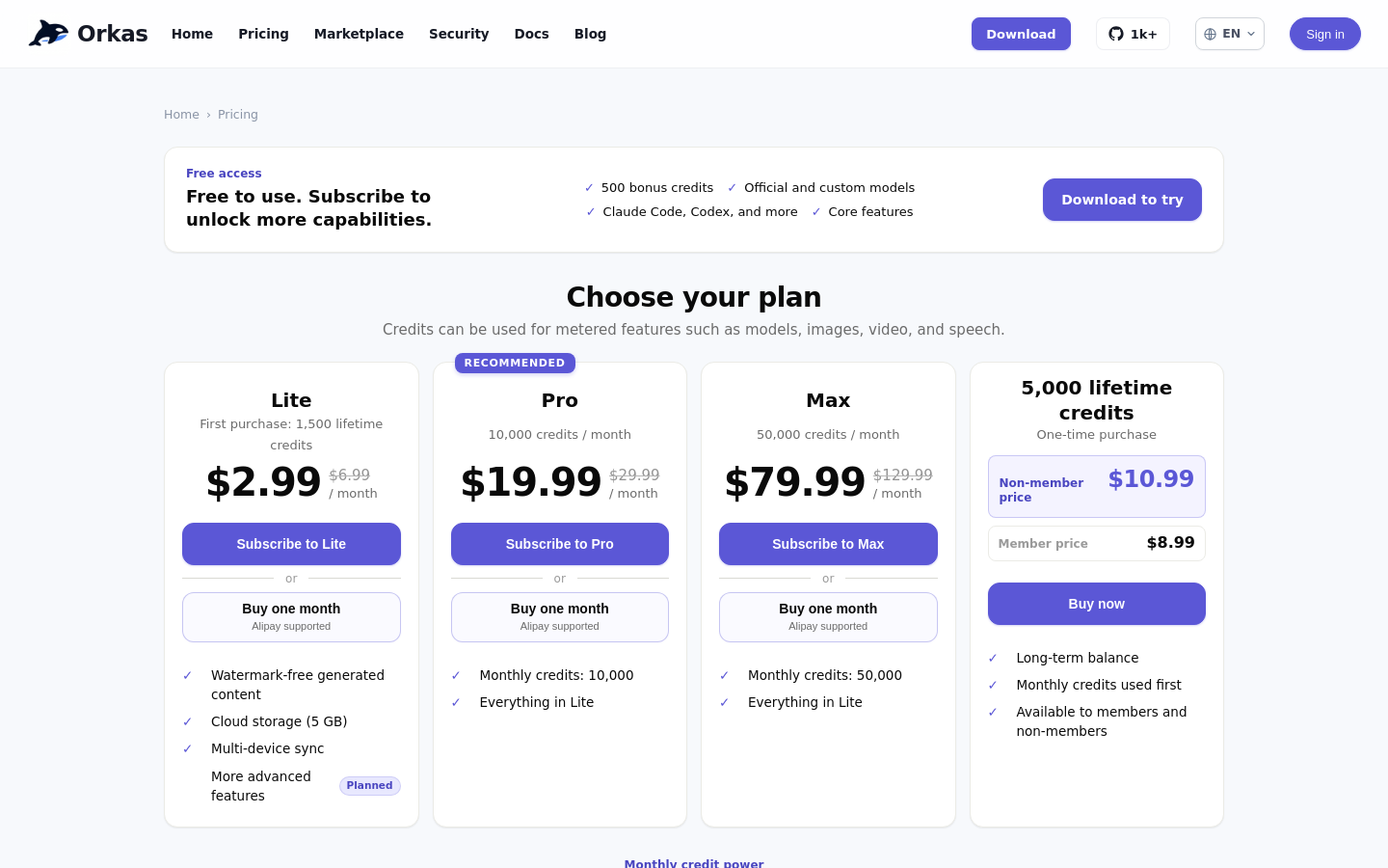 Pricing