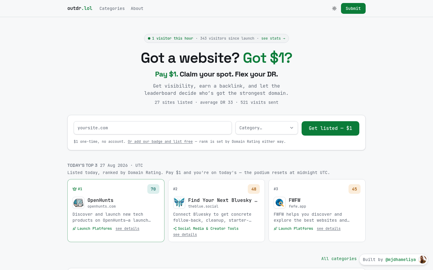 Captured Homepage / Lander