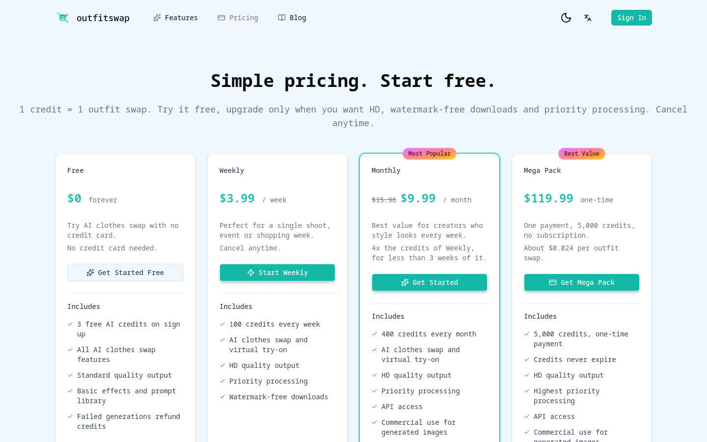 Pricing