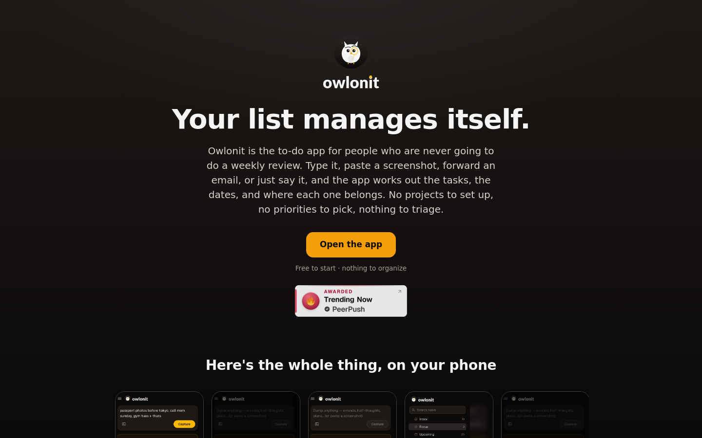 Captured Homepage / Lander
