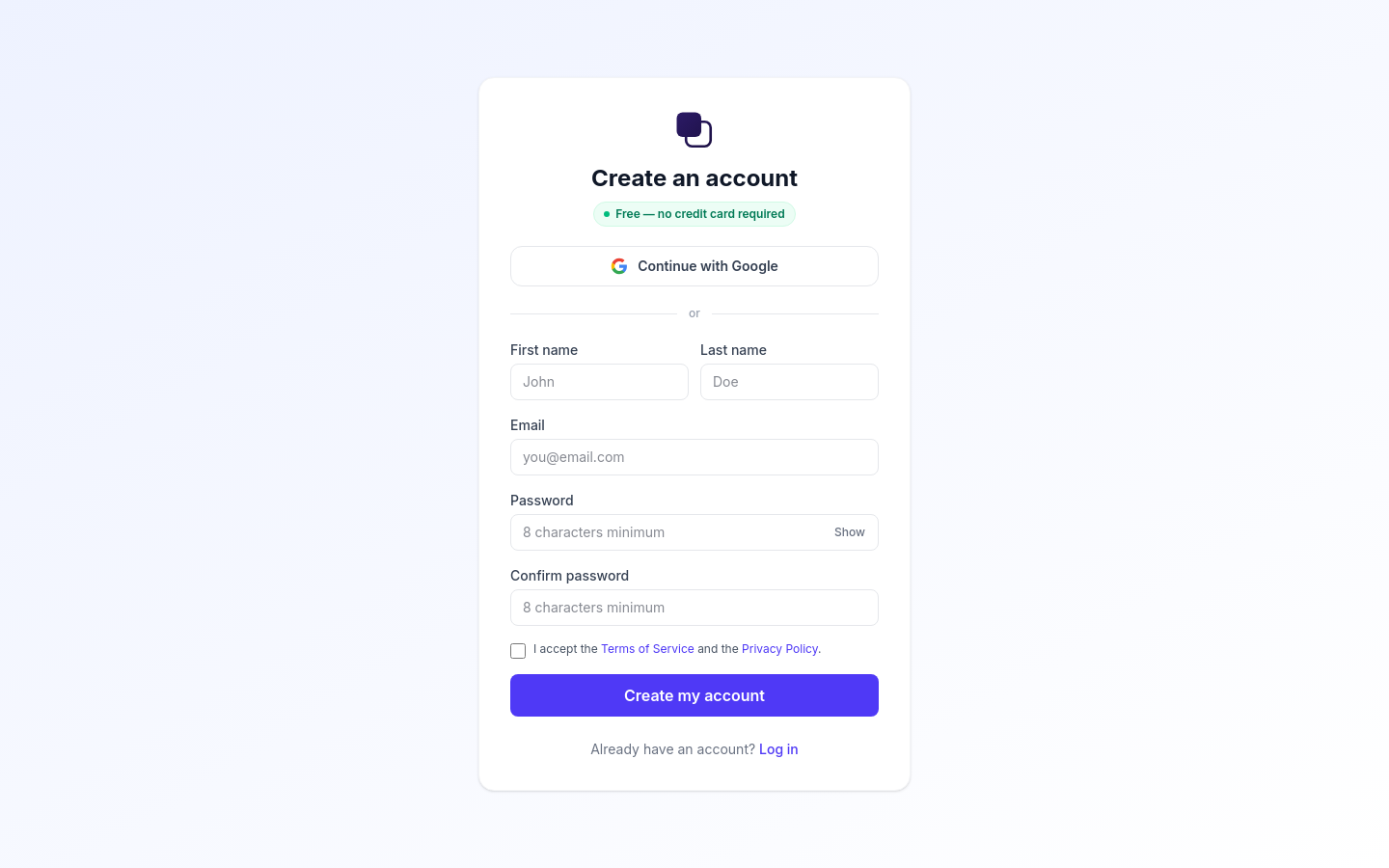Signup