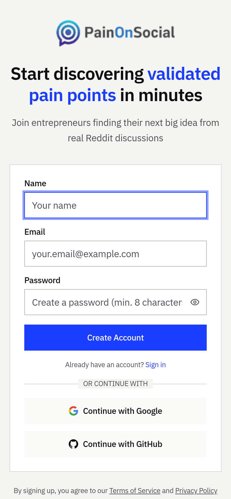 Sign Up