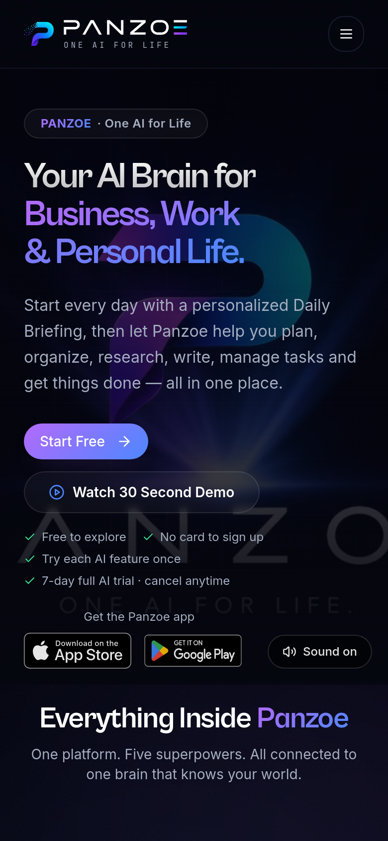 Homepage / Lander