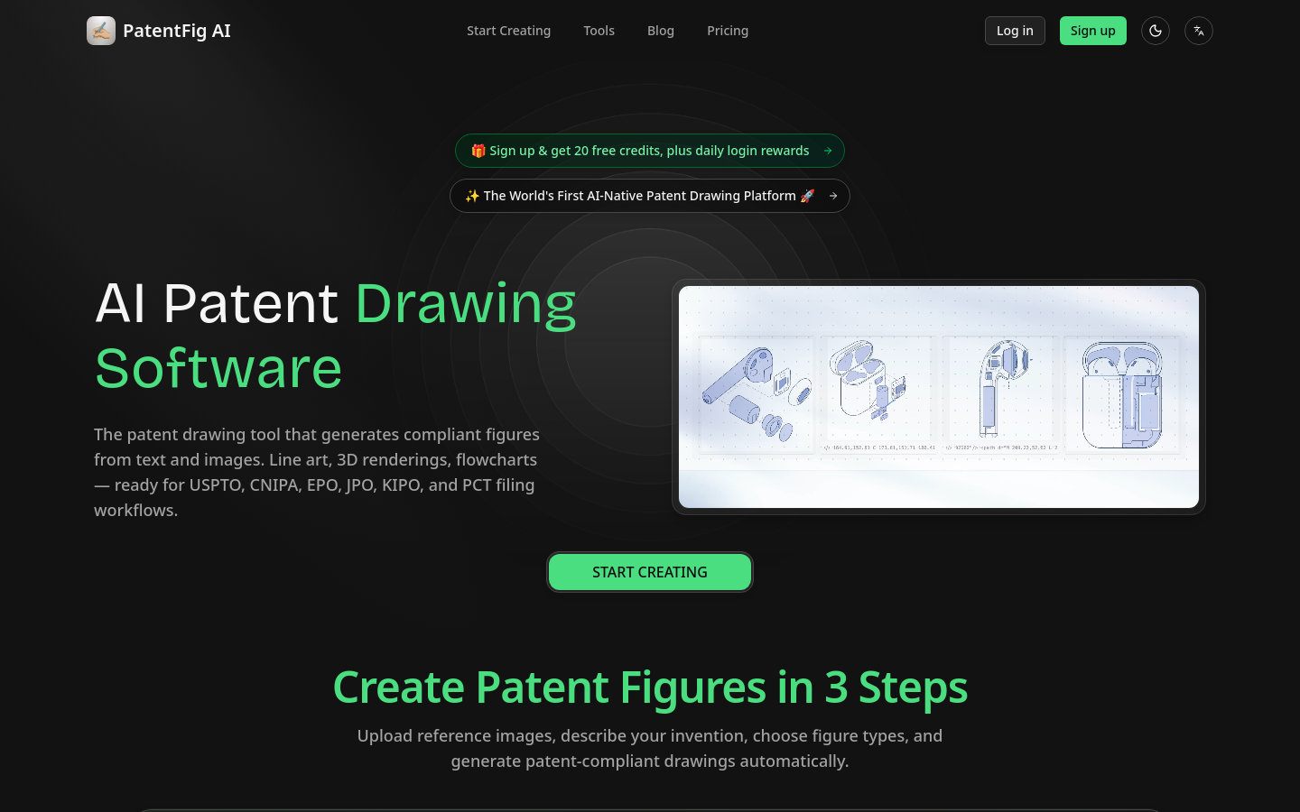 patentfig.ai desktop capture of the first page