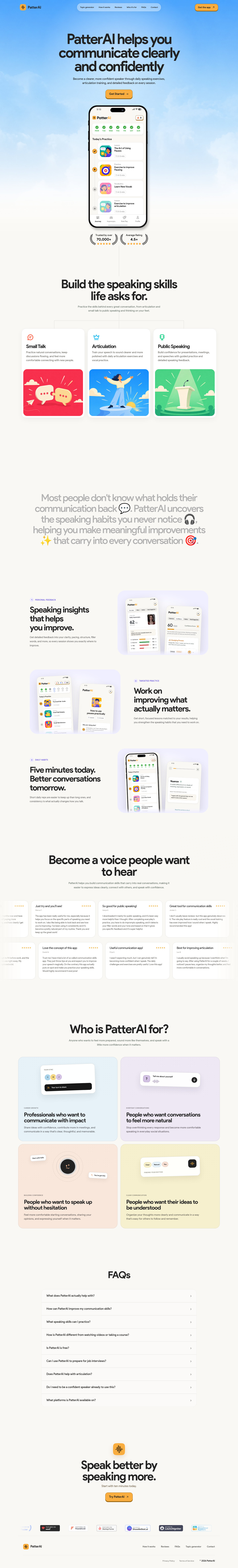 Nav section of patterai.app