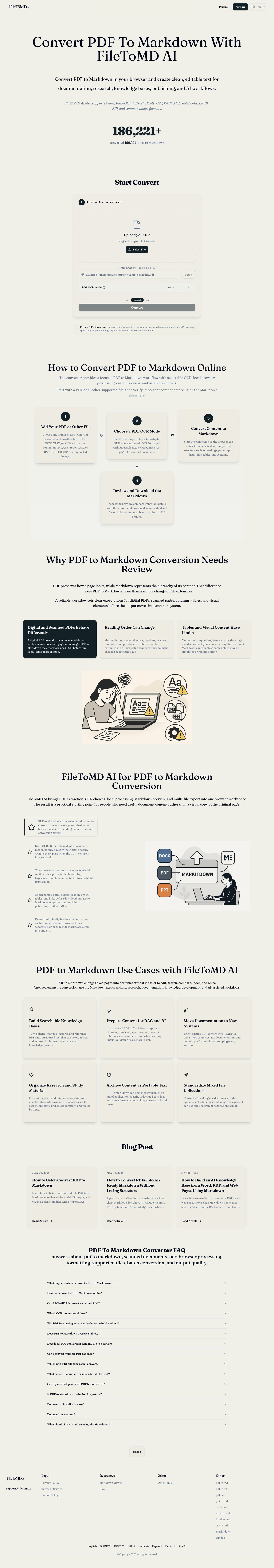 pdfinspector.online — Hero + Features + FAQ