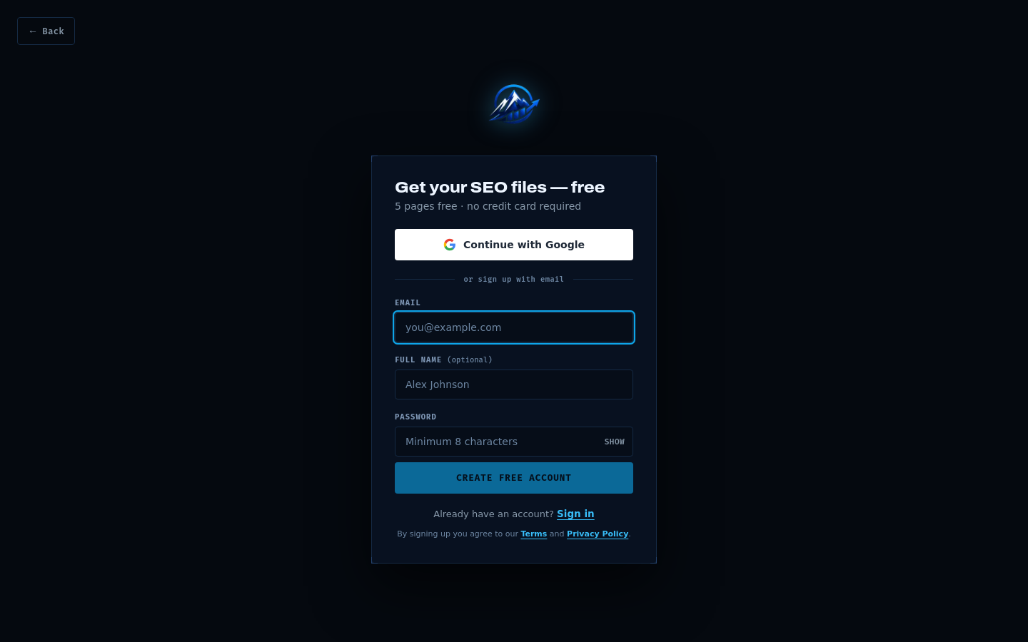 Signup