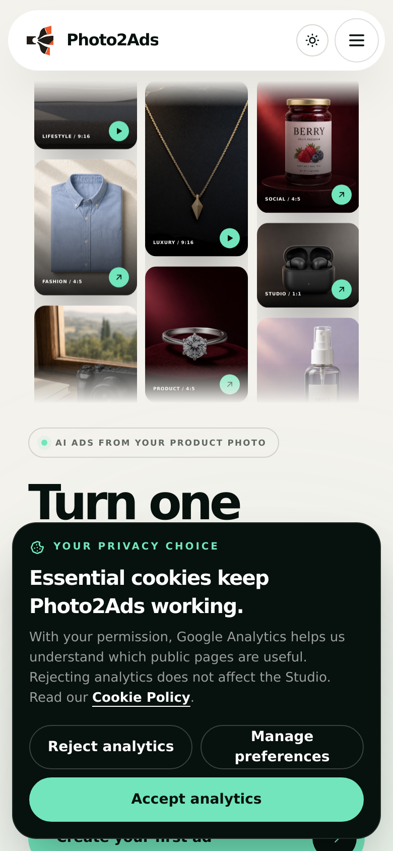 Homepage / Lander