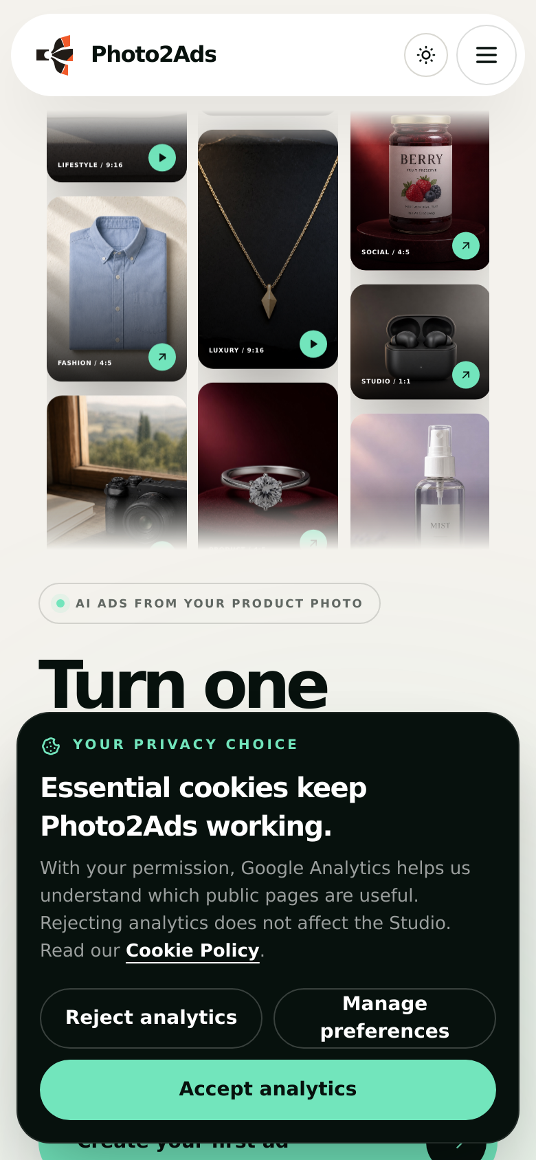 Homepage / Lander