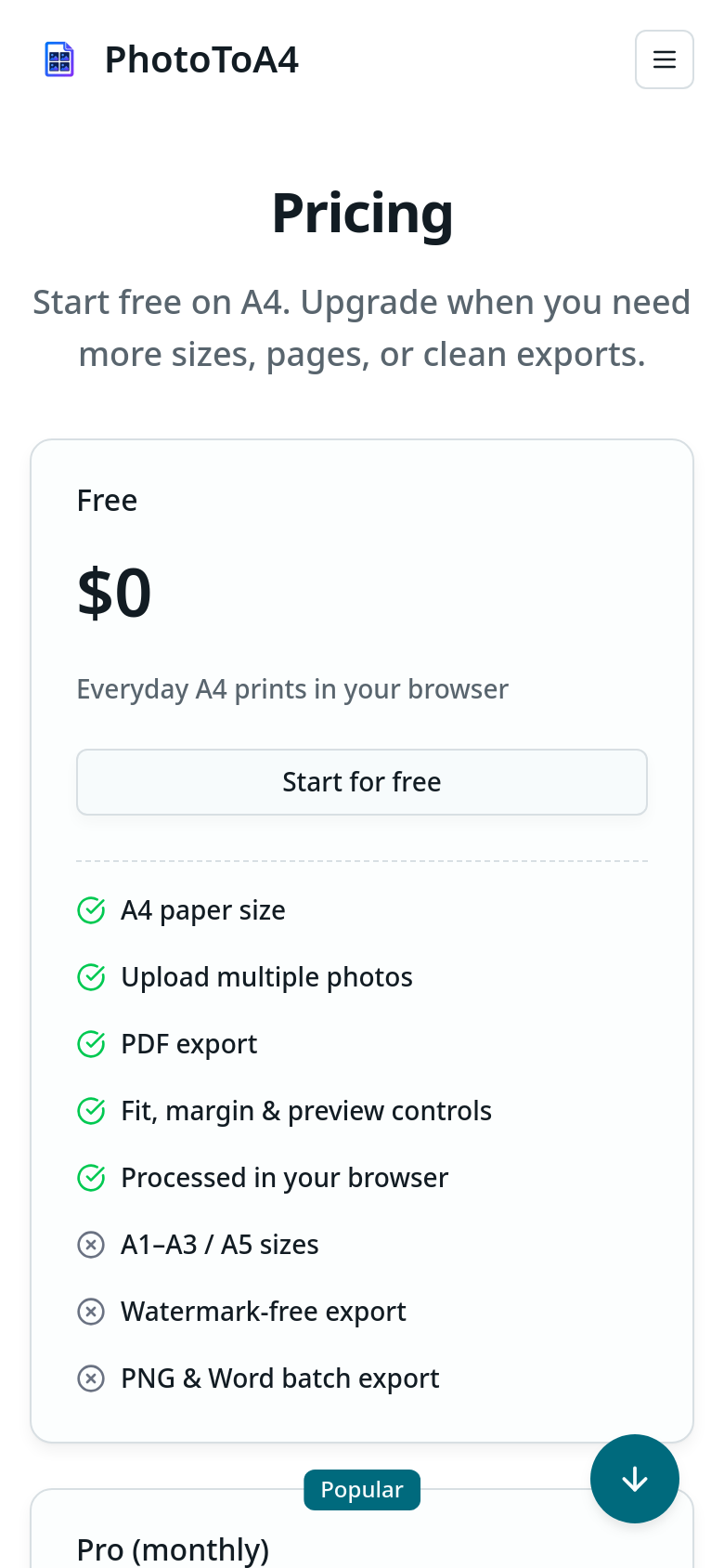 Pricing