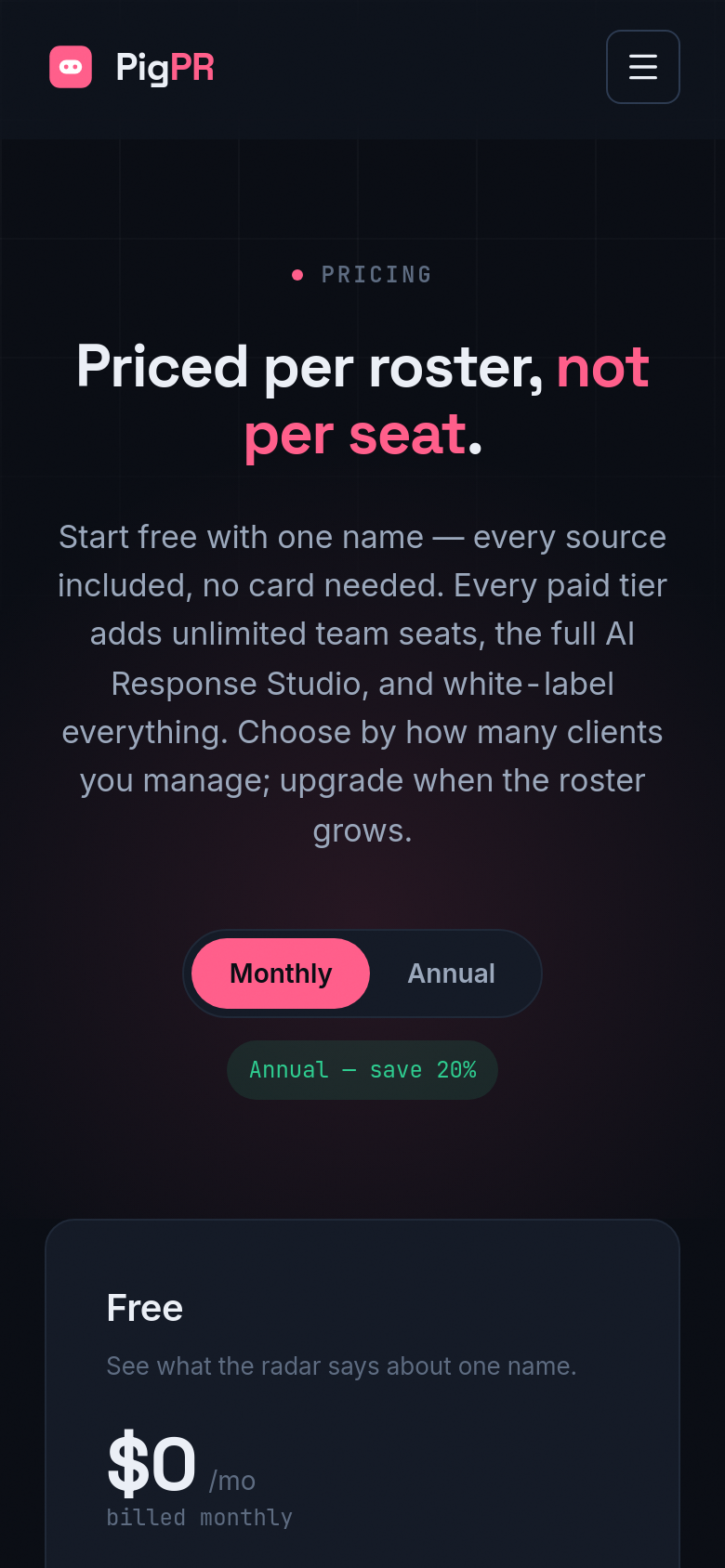 Pricing