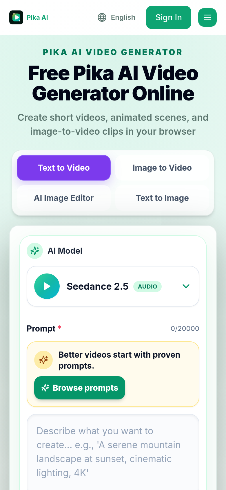 Homepage / Lander