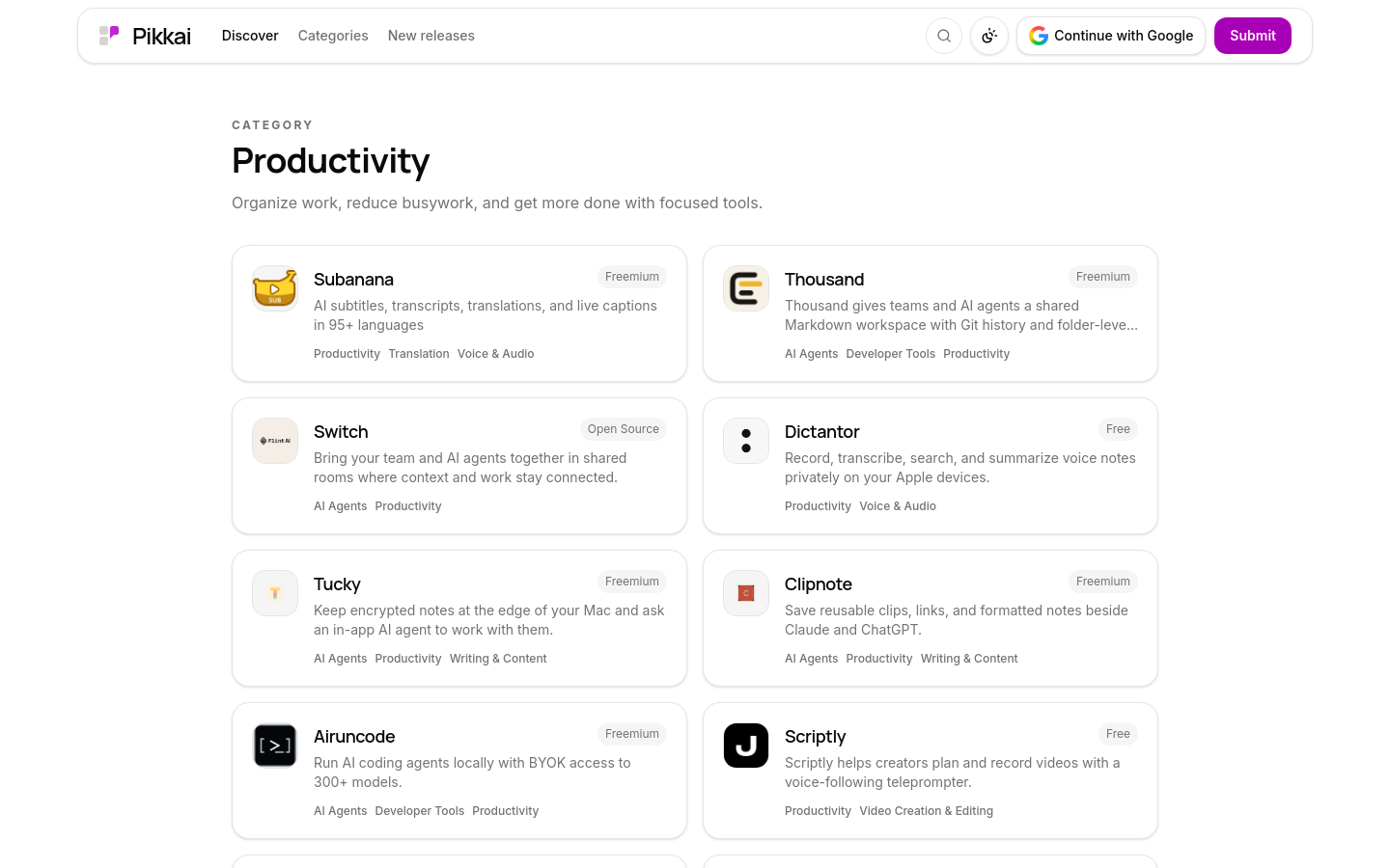 Productivity