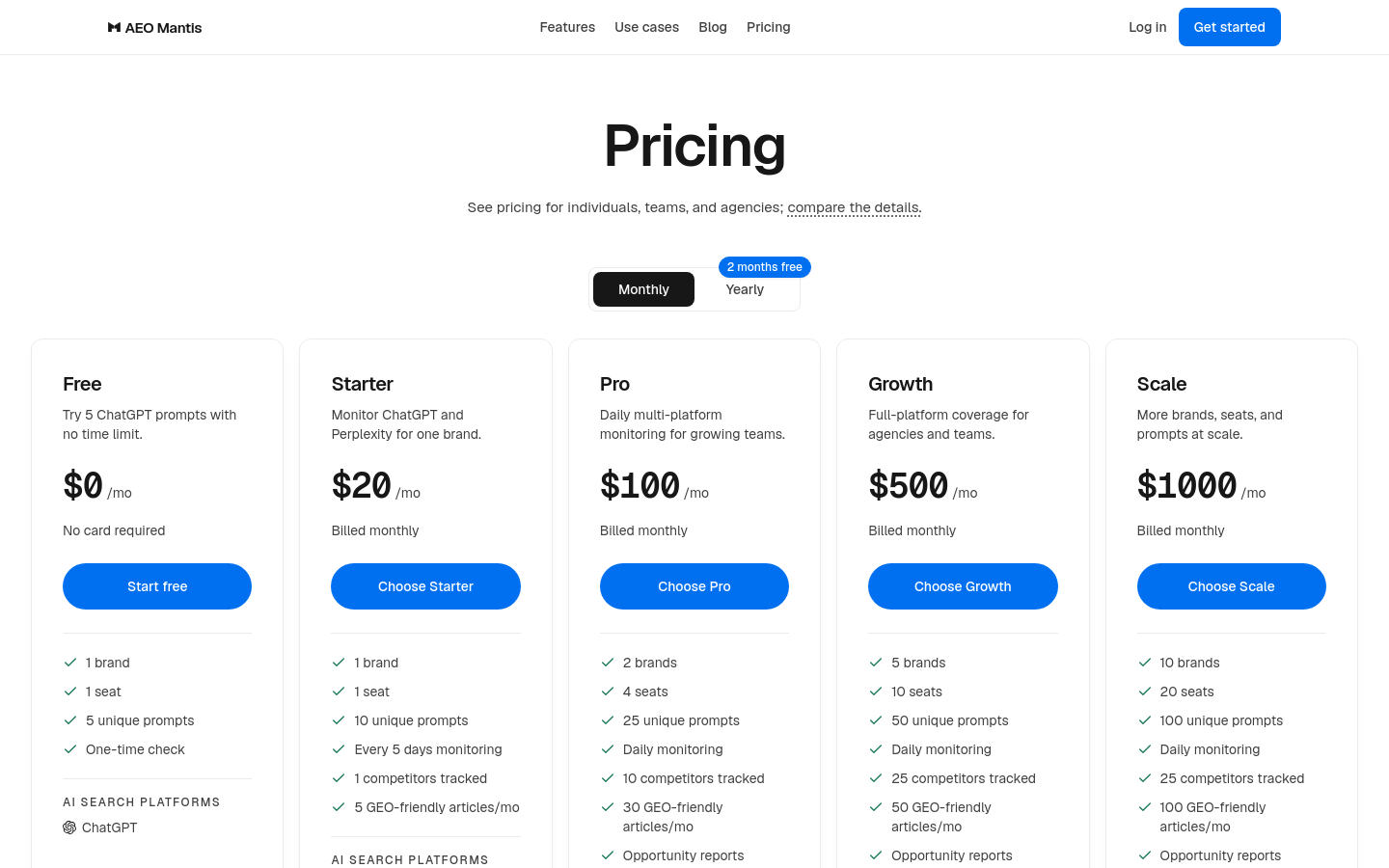 Pricing