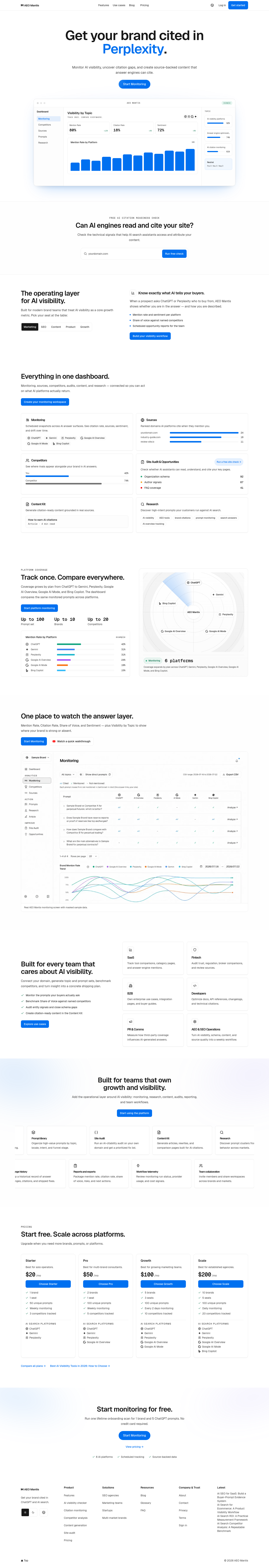 pilotcite.com — Hero + Pricing