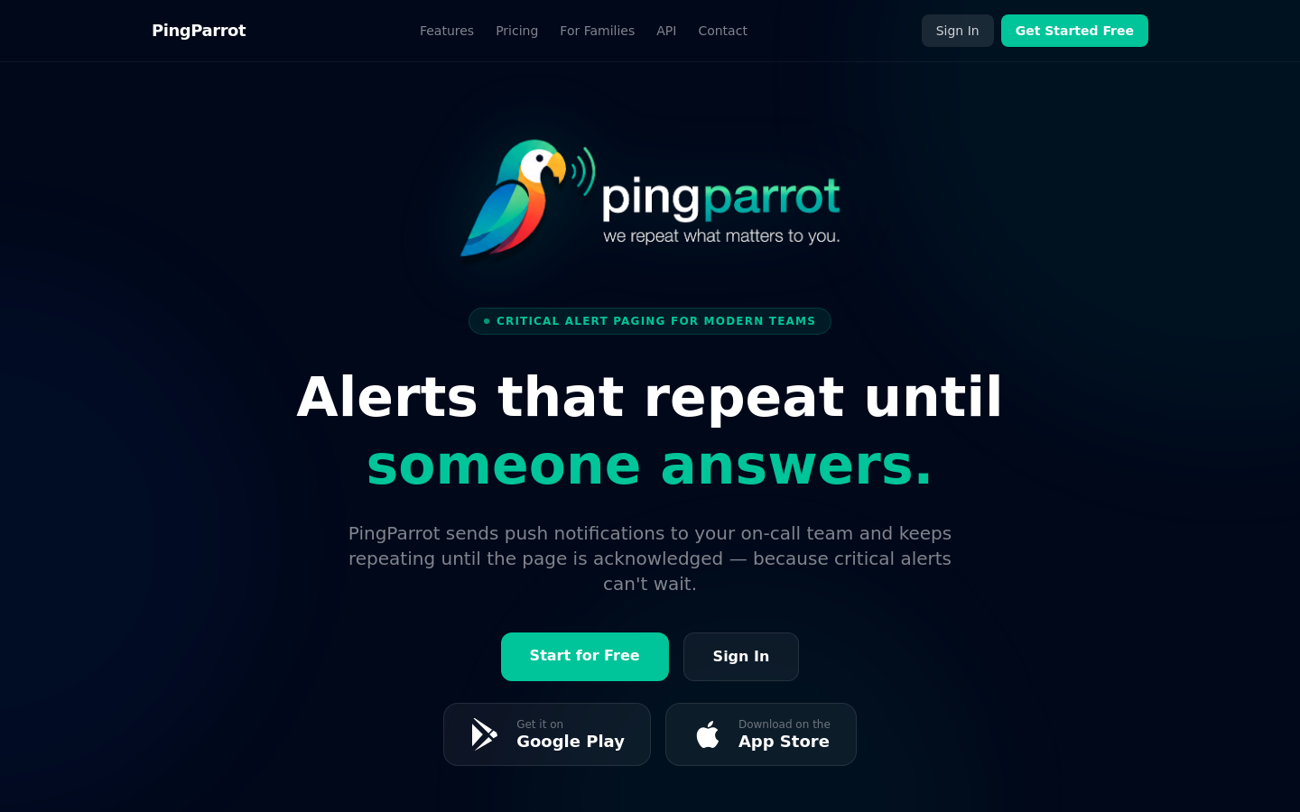 Captured Homepage / Lander