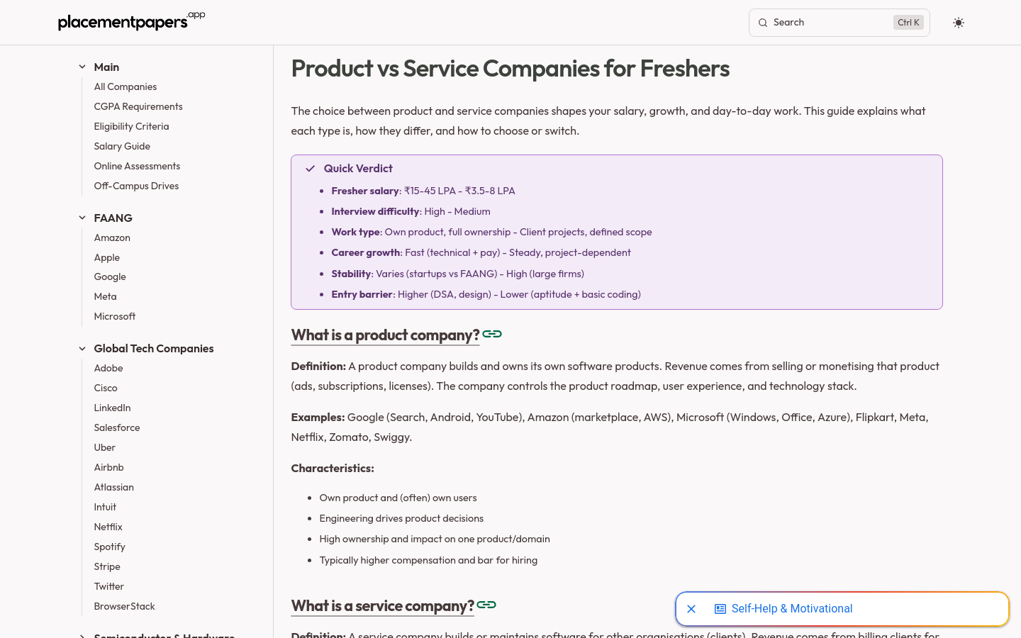Product Vs Service Companies