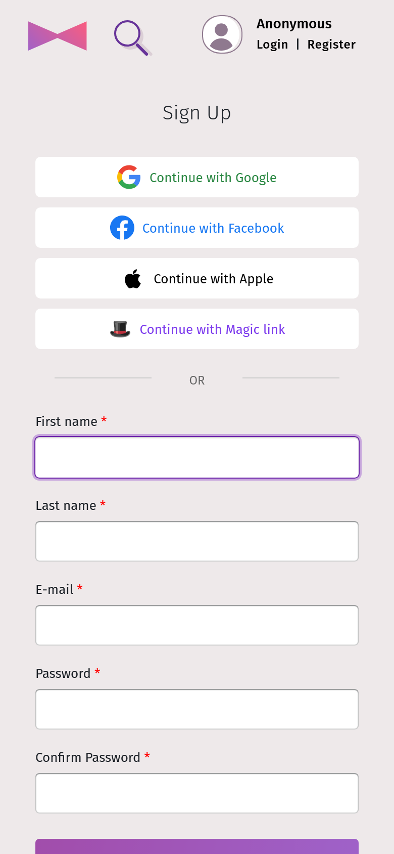 Signup