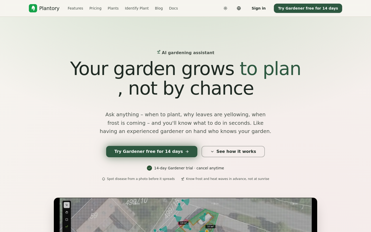 plantory.ai section