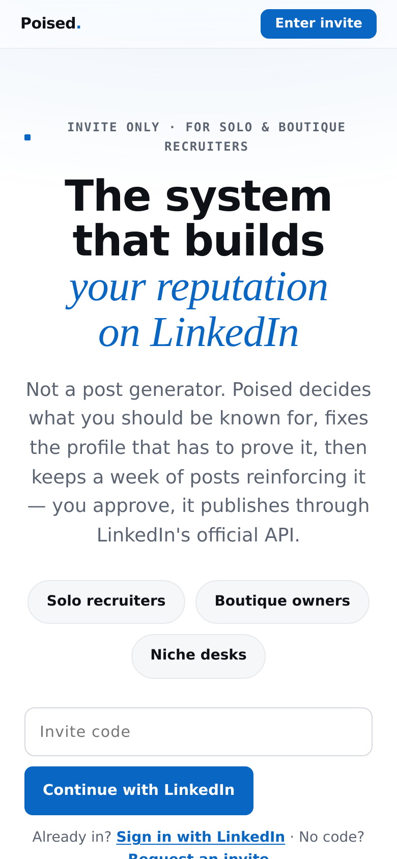 Homepage / Lander