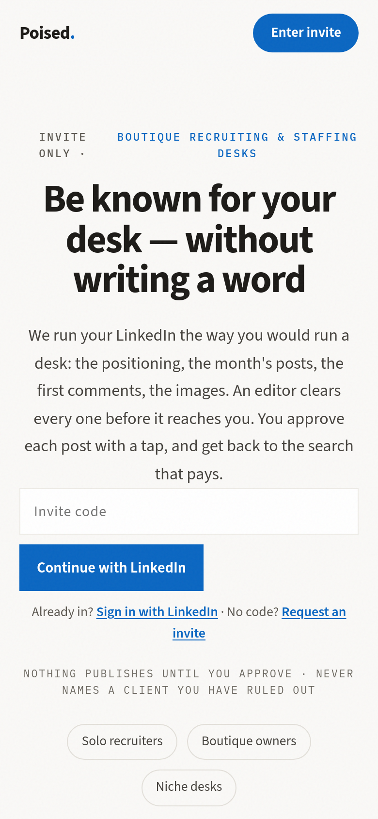 Homepage / Lander