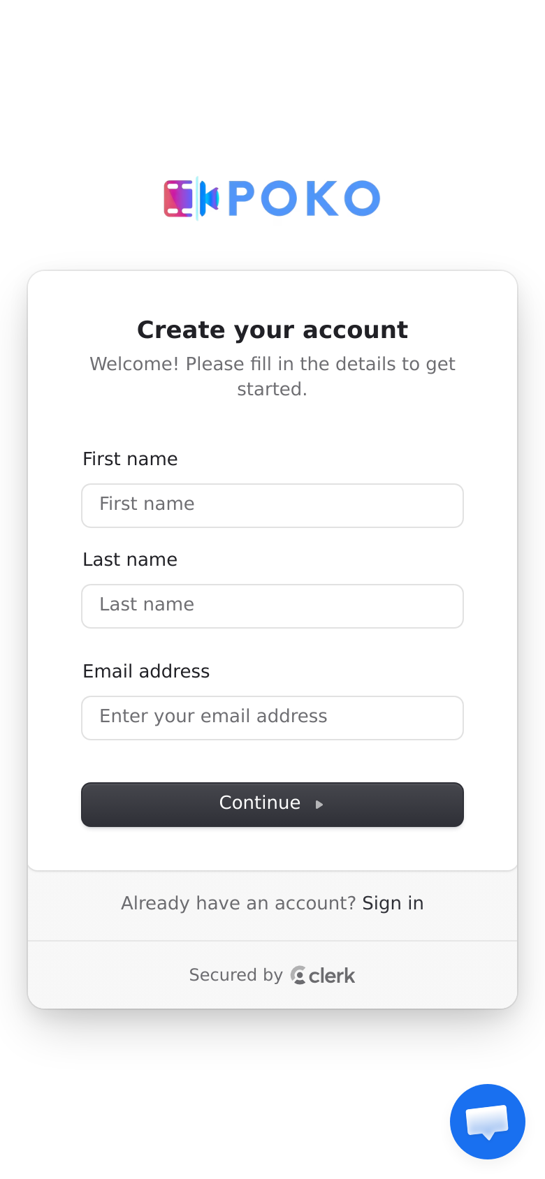 Sign Up