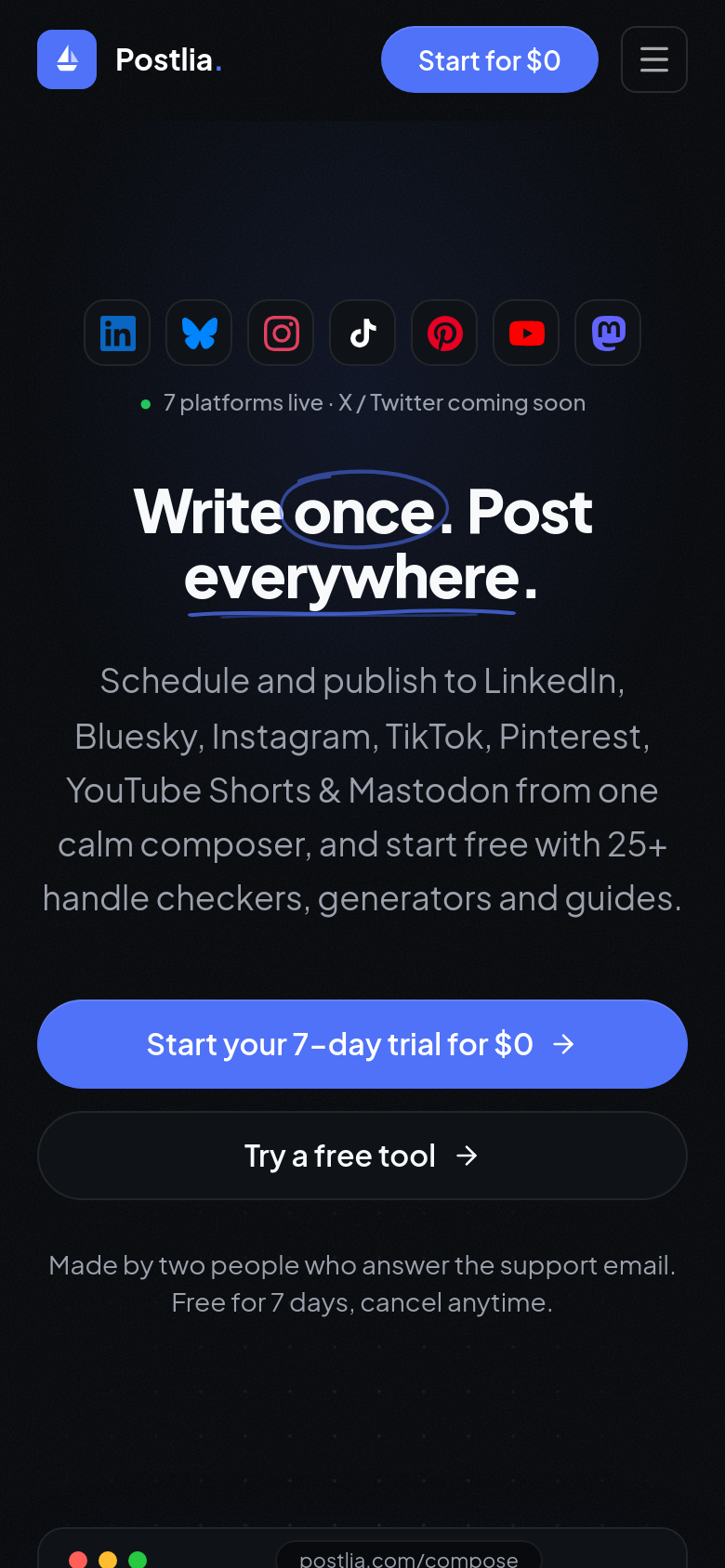 Homepage / Lander