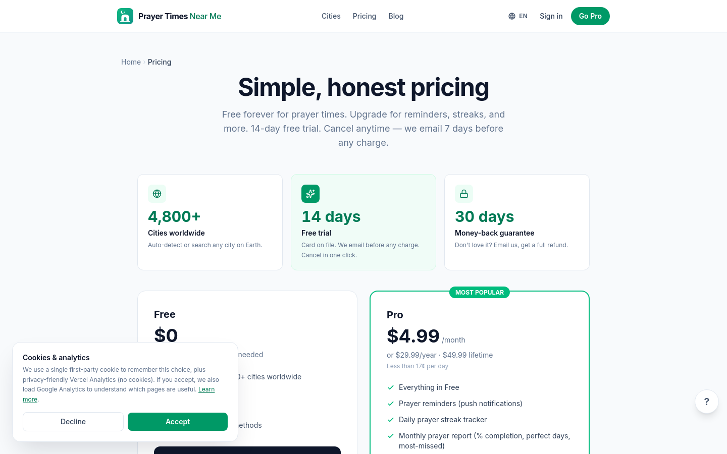 Pricing