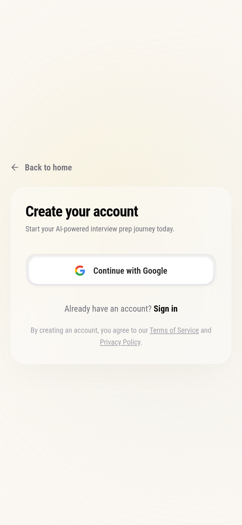 Signup