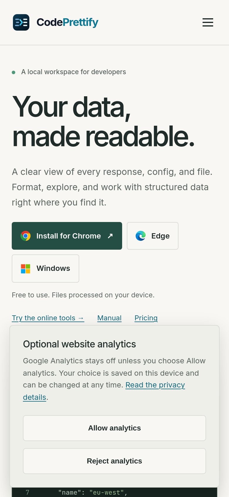 Homepage / Lander