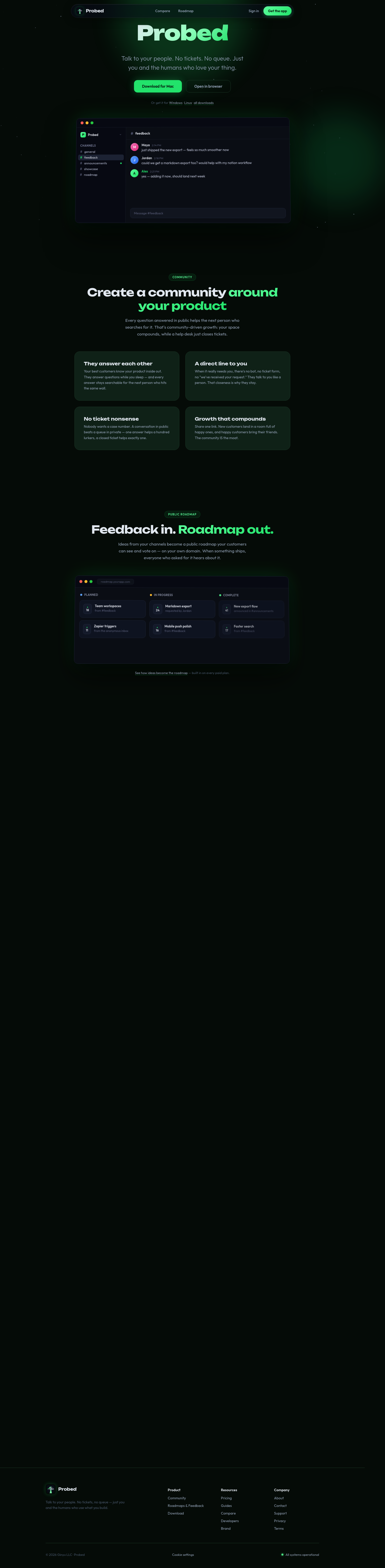 probed.chat section